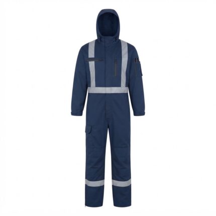 Hooded Reflective Safety Rain Wear Coverall – Waterproof Workwear