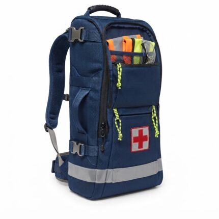 Reflective Safety Backpack – Multi-Compartment Emergency & Industrial Work Bag