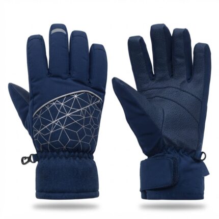 Custom Full Finger Skiing Gloves with Thermal Insulation and Reinforced Anti-Slip Palm