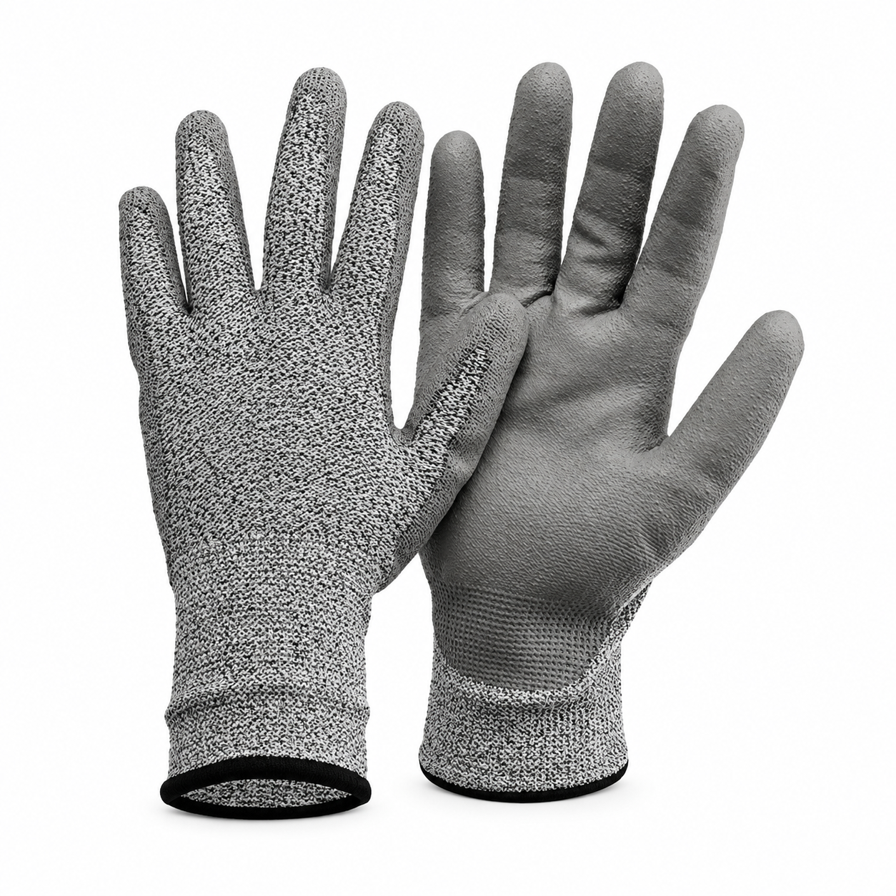 Gray Cut-Resistant Work Gloves