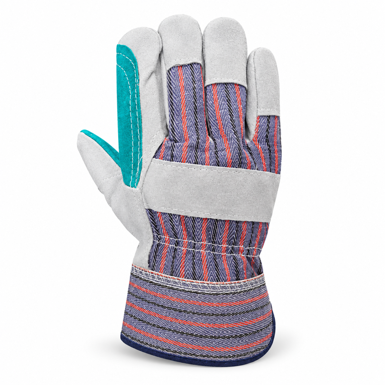 Heavy-Duty Striped Utility Work Glove