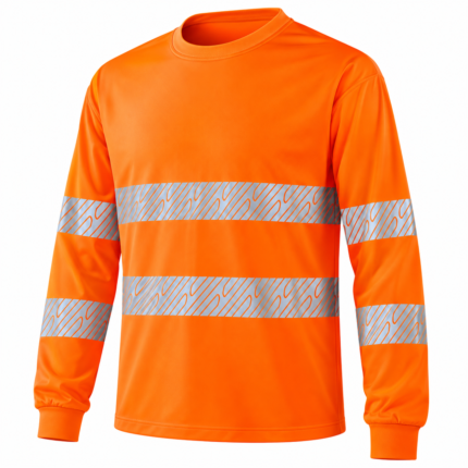 High Visibility Orange & Navy Blue Reflective Safety Coverall – Industrial Hi Viz Workwear