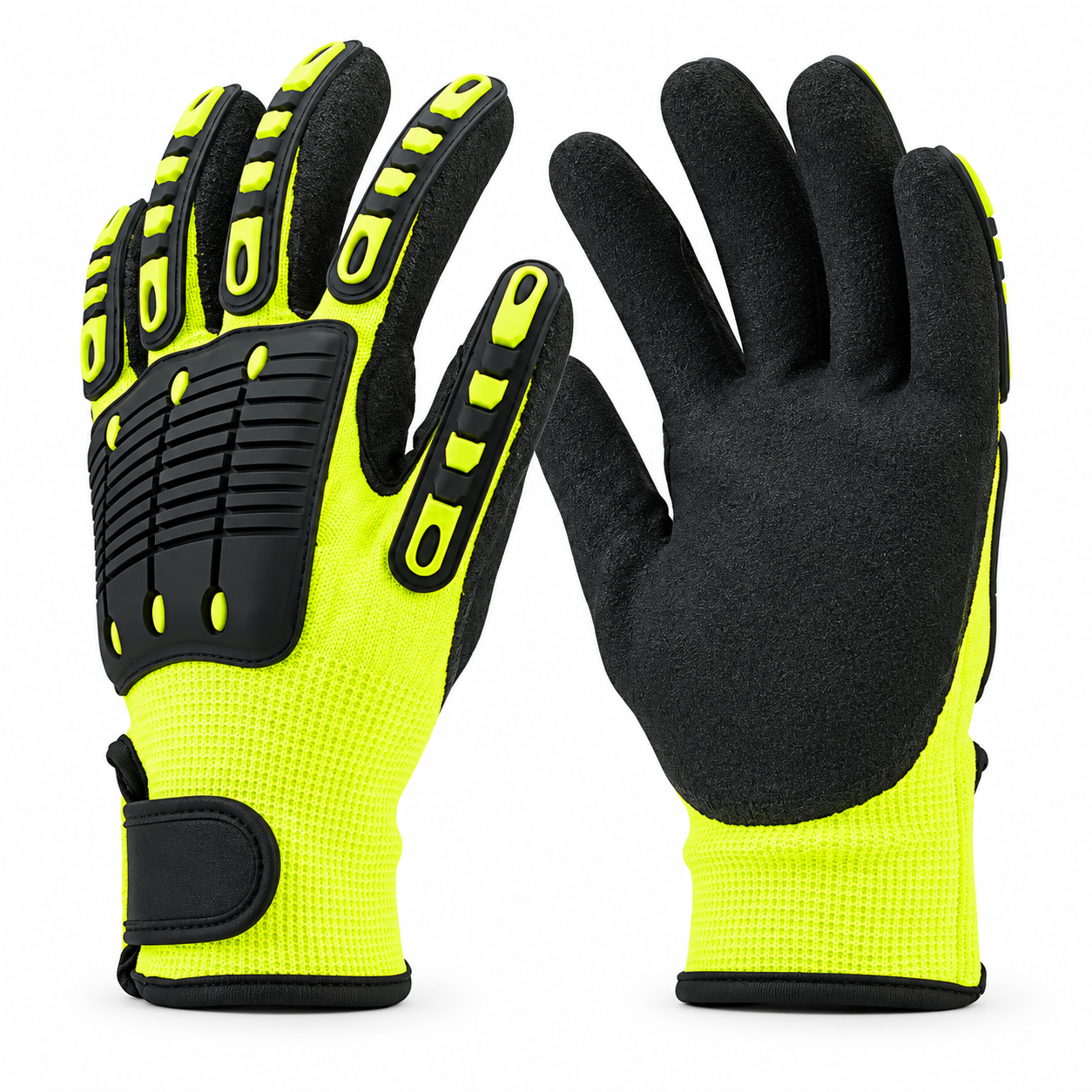 Hi-Vis Protective Work Gloves Set