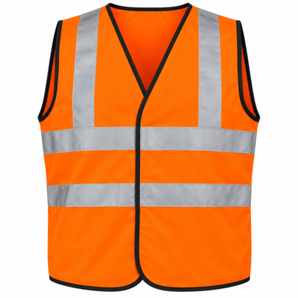 High Visibility Orange Reflective Safety Vest – Lightweight Hi-Vis Workwear