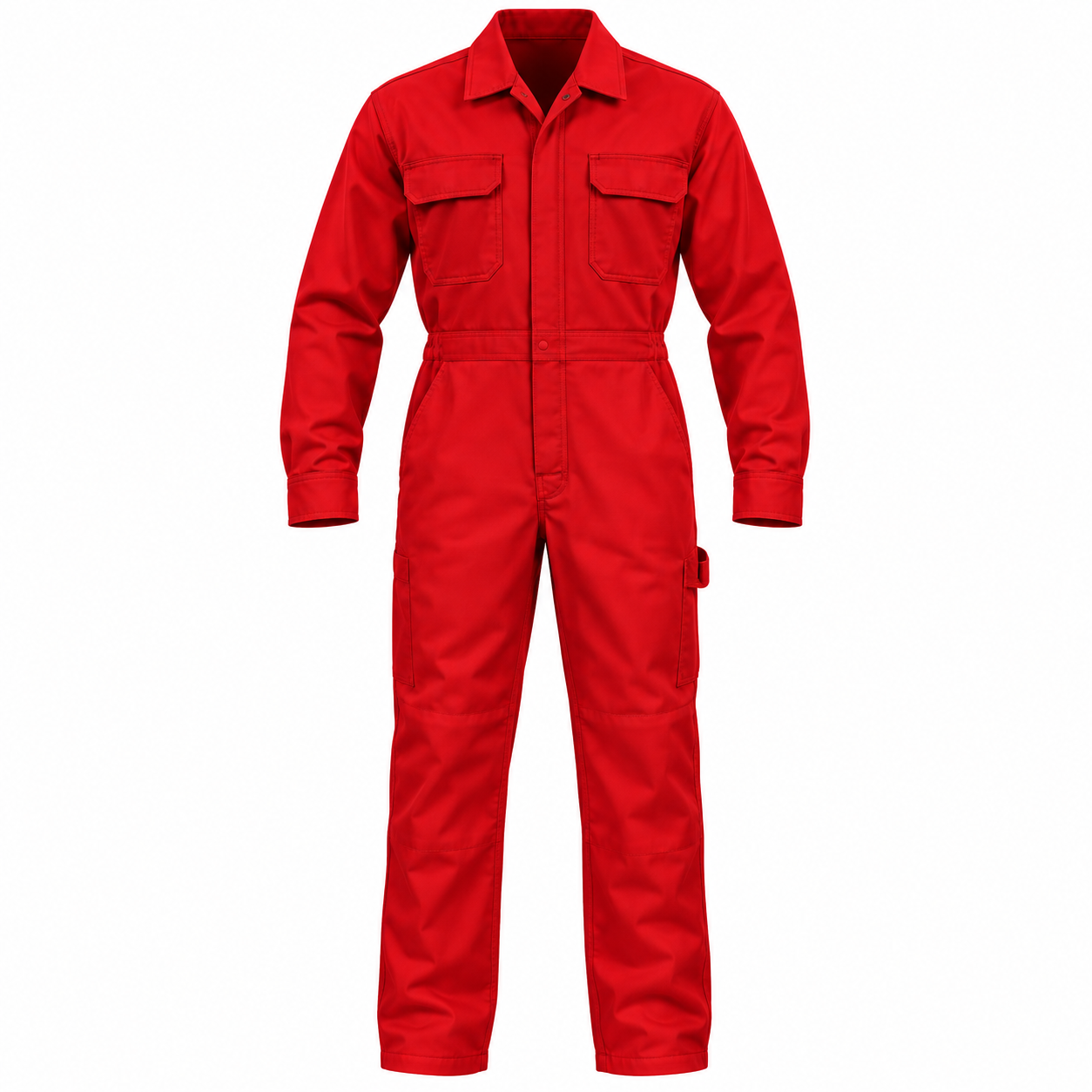 Red Industrial Coverall Mockup